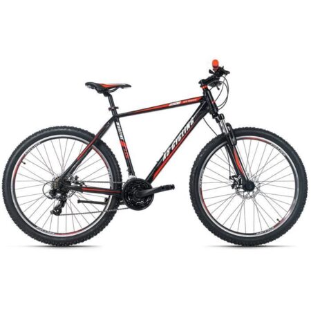 VTT semi-rigide 27,5" Morzine noir-rouge KS Cycling - 21 vitesses - Freins à disque - Pour chemins et sentiers