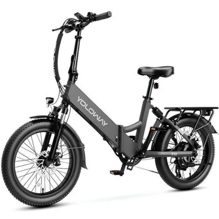Vélo Électrique VAE YOLOWAY 20"Noir-Batterie amovible 36V/12.5AH-Moteur 520W-Shimano 7 Vitesses-VTT Ville E-Bike-Autonomie 50-90km