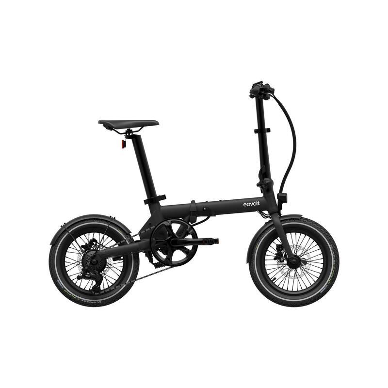Eovolt Vélo Électrique Pliable Matin 16 Origines V3 Noir - Idéal pour la Ville