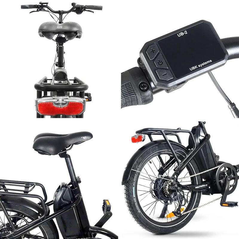 Urbanbiker Mini | VAE pliable | 100KM Automomie | Noir | 20" – Image 3