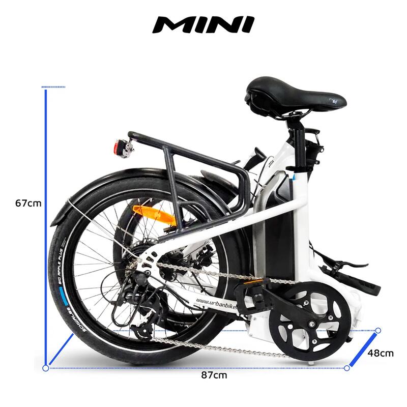 Urbanbiker Mini | VAE pliable | 100KM Automomie | Noir | 20" – Image 6