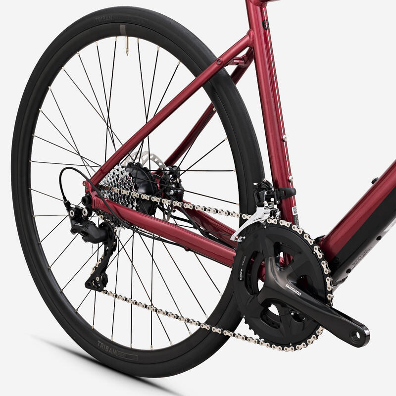 Vélo de route à assistance électrique - E-EDR AF Shimano 105 2x11S rouge – Image 6