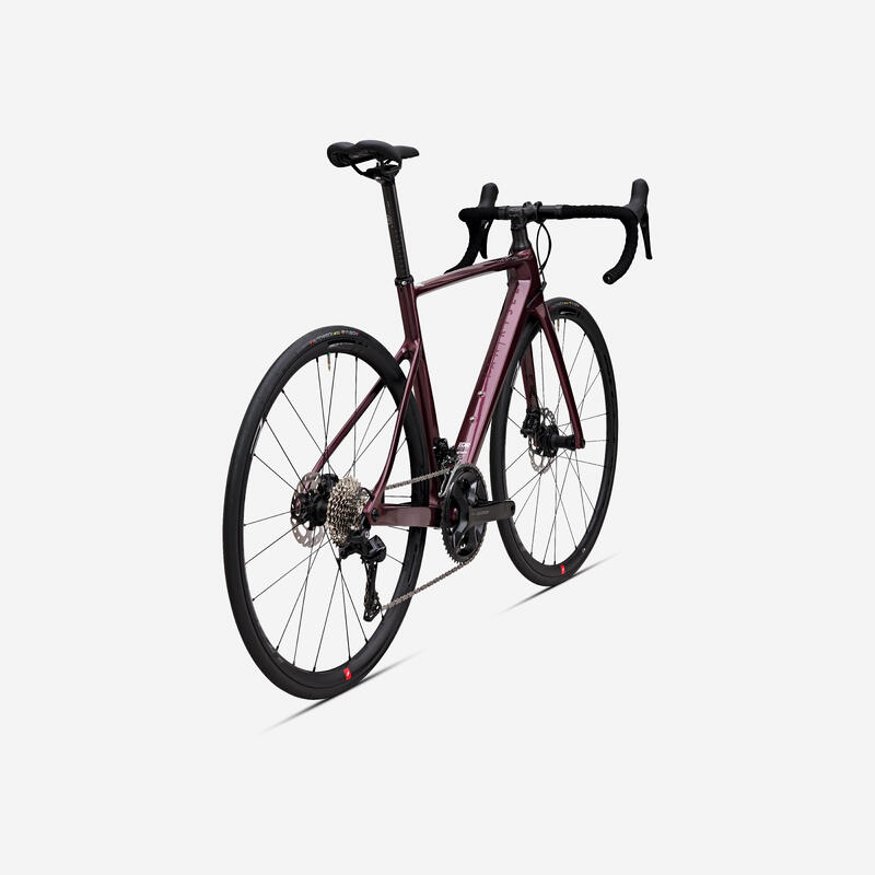 VELO DE ROUTE EDR CF SHIMANO 105 12 VITESSES FEMME BORDEAUX – Image 3