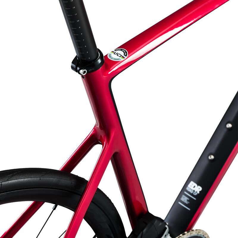 Vélo de Route EDR CF SRAM Rival AXS Capteur de Puissance Rouge – Image 6