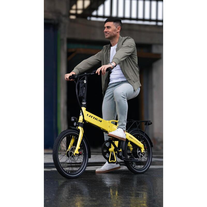 Vélo électrique pliant LITTIUM IBIZA RAINBOW Jaune 14 AH – Image 3