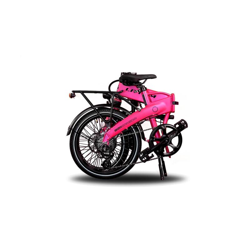 Vélo électrique pliant LITTIUM IBIZA RAINBOW Rose 10,4 AH – Image 2