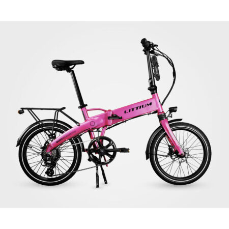Vélo électrique pliant LITTIUM IBIZA RAINBOW Rose 14 AH