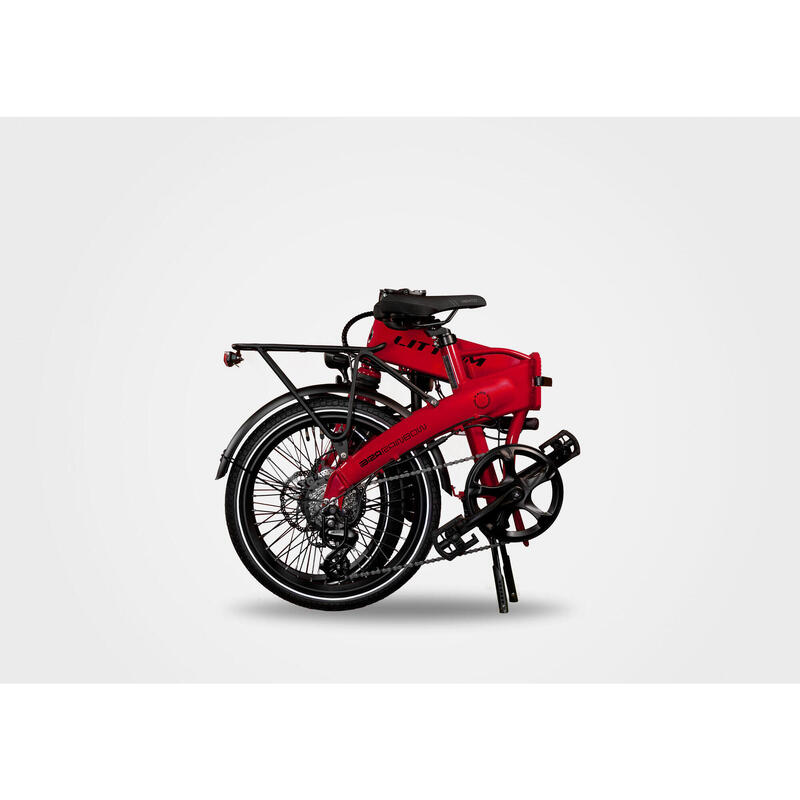 Vélo électrique pliant LITTIUM IBIZA RAINBOW Rouge 10,4 AH – Image 2