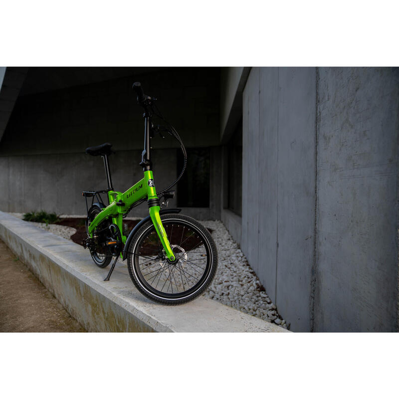Vélo électrique pliant LITTIUM IBIZA RAINBOW Verte 10,4 AH – Image 5