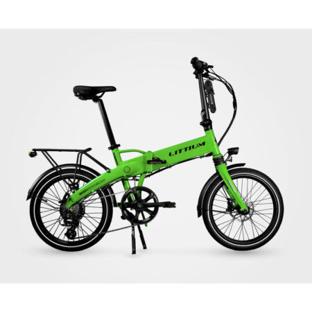 Vélo électrique pliant LITTIUM IBIZA RAINBOW Verte 10,4 AH