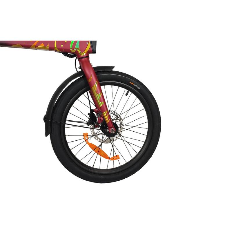 Vélo Pliable électrique - P20 Rouge – Image 3