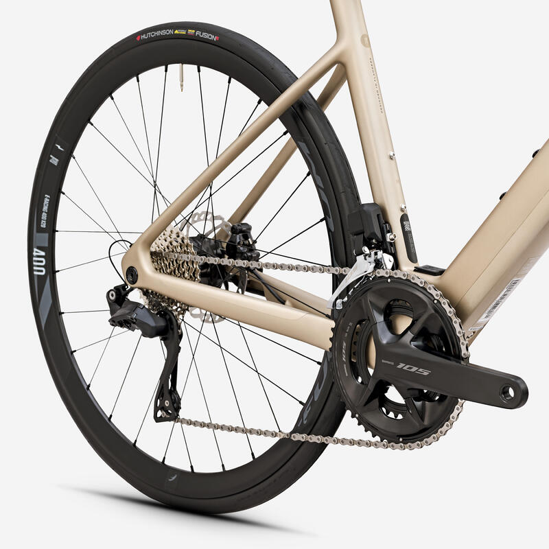 Vélo route carbone électrique - e-edr cf mahle x20 shimano 105 di2 beige – Image 5