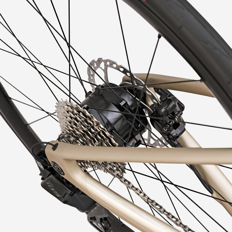 Vélo route carbone électrique - e-edr cf mahle x20 shimano 105 di2 beige – Image 6