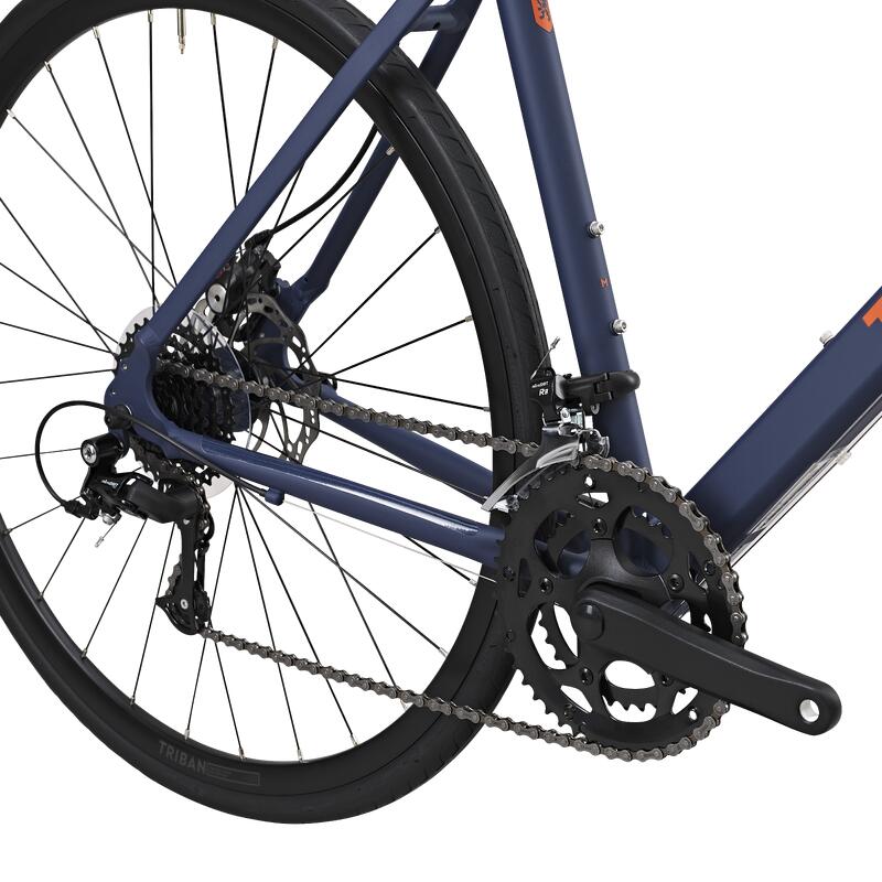 Vélo Route Cyclotourisme RC120 Flat Bar Disque Marine Orange – Image 5