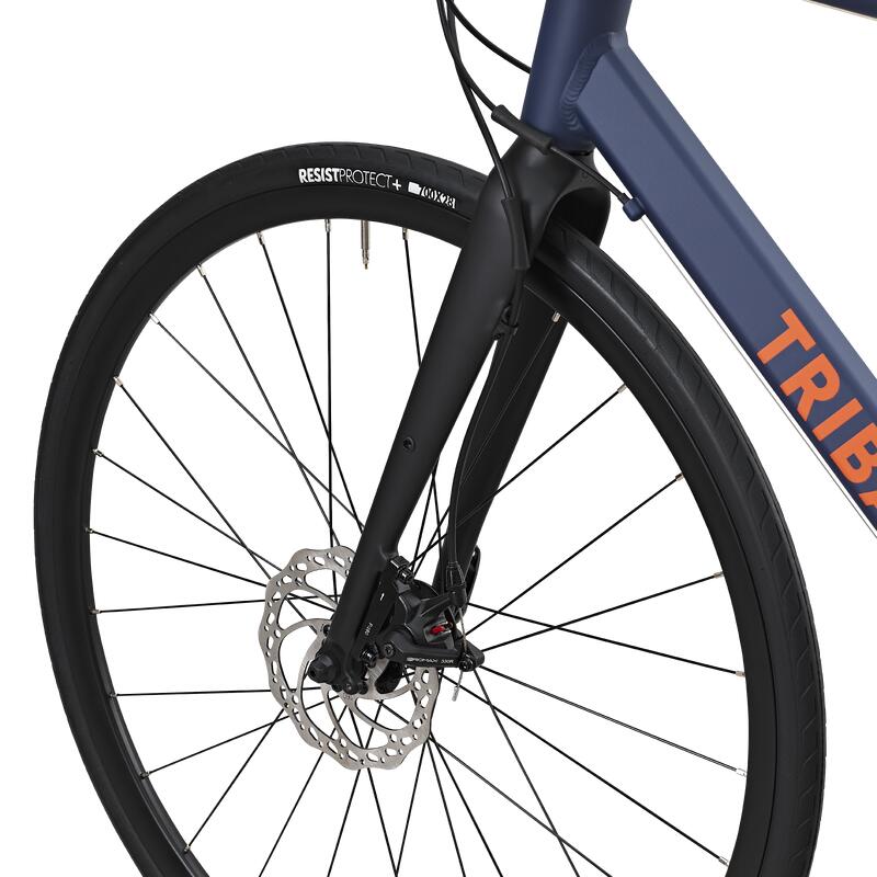 Vélo Route Cyclotourisme RC120 Flat Bar Disque Marine Orange – Image 6