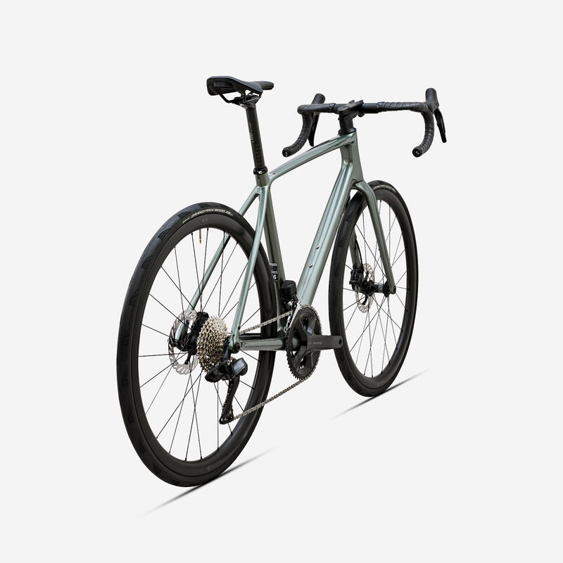 Vélo route endurance, Shimano 105 Di2, EDR CF ULTRA Vert kaki – Image 3