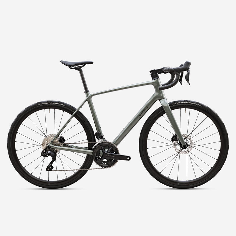 Vélo route endurance, Shimano 105 Di2, EDR CF ULTRA Vert kaki