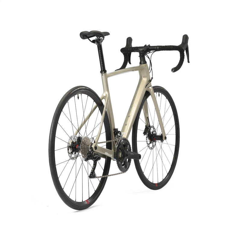 Vélo route femme EDR carbone Disc shimano 105 beige – Image 3