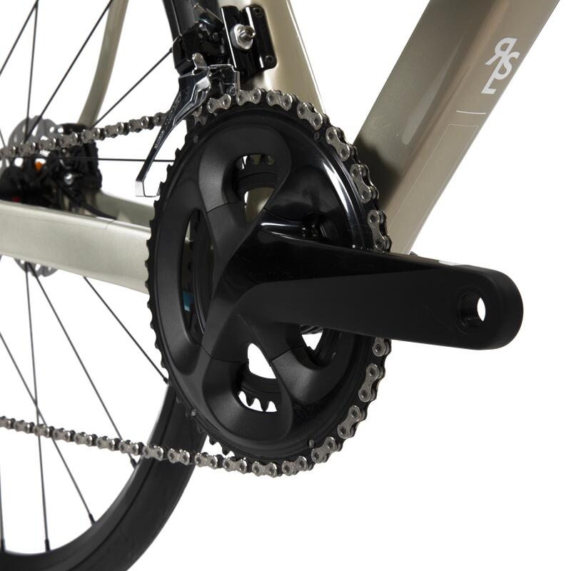 Vélo route femme EDR carbone Disc shimano 105 beige – Image 5
