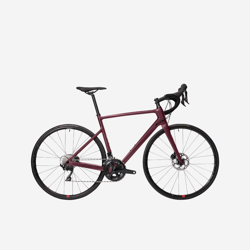 Vélo route femme EDR carbone Disc shimano 105 beige – Image 8