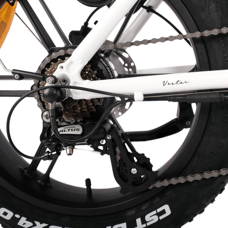 Vester 2025 - Vélo électrique pliable à gros pneus 48V 14Ah - Heron Blanc – Image 4