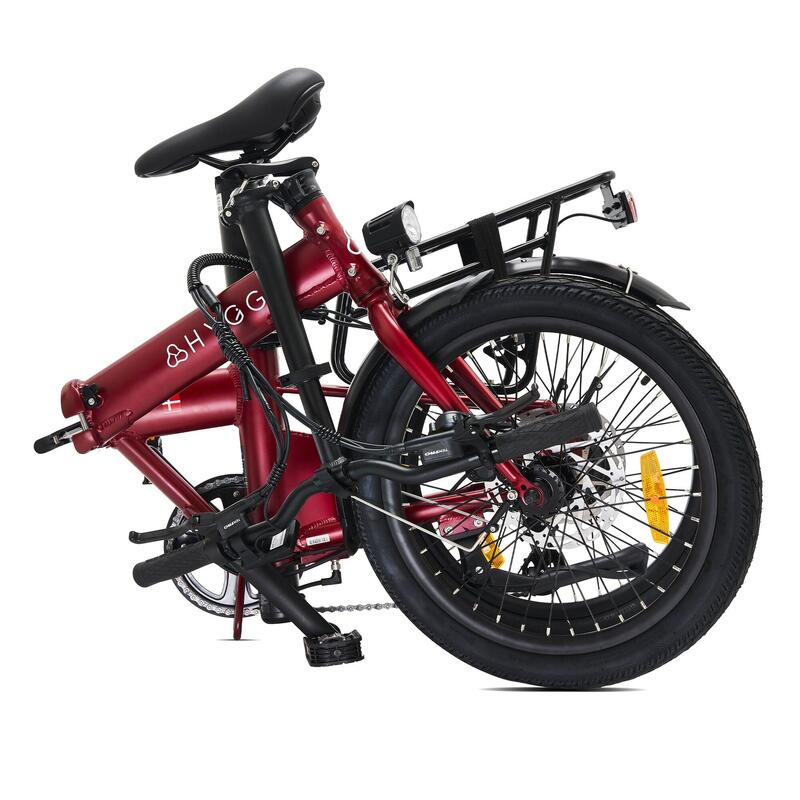 Virum 2025 - Vélo Électrique Ultra-Léger Pliant 36V 10Ah - Sangria Rouge – Image 2