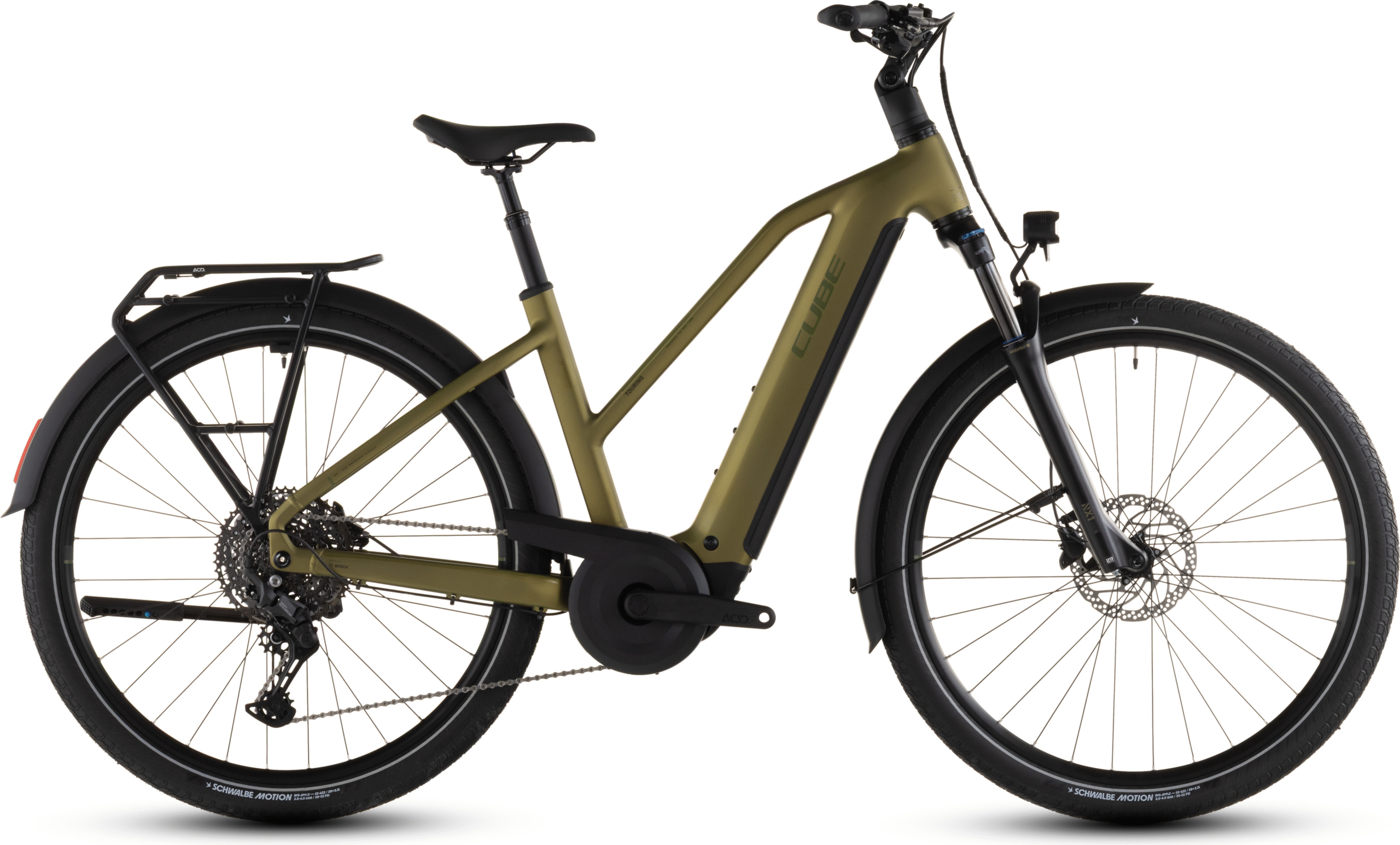 Cube Touring Hybrid Pro 800 Trapèze (2026) | Vélo électrique trekking | goldenlime´n´black