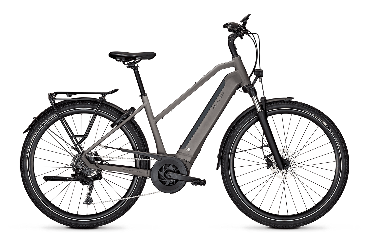 Kalkhoff Endeavour 3 Move Trapèze avec frein à rétropédalage (2025) | VTT électrique trekking | jetgrey mat