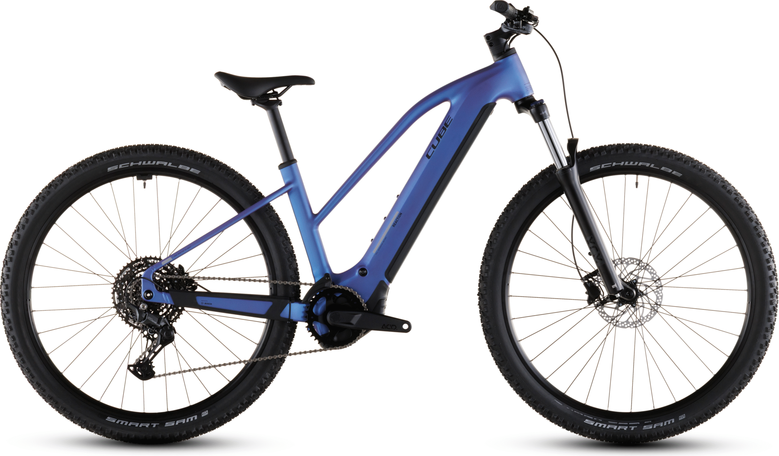 Cube Reaction Hybrid ONE 800 Trapèze (2026) | VTT électrique semi-rigide 27,5/29 pouces | blueiris´n´reflect