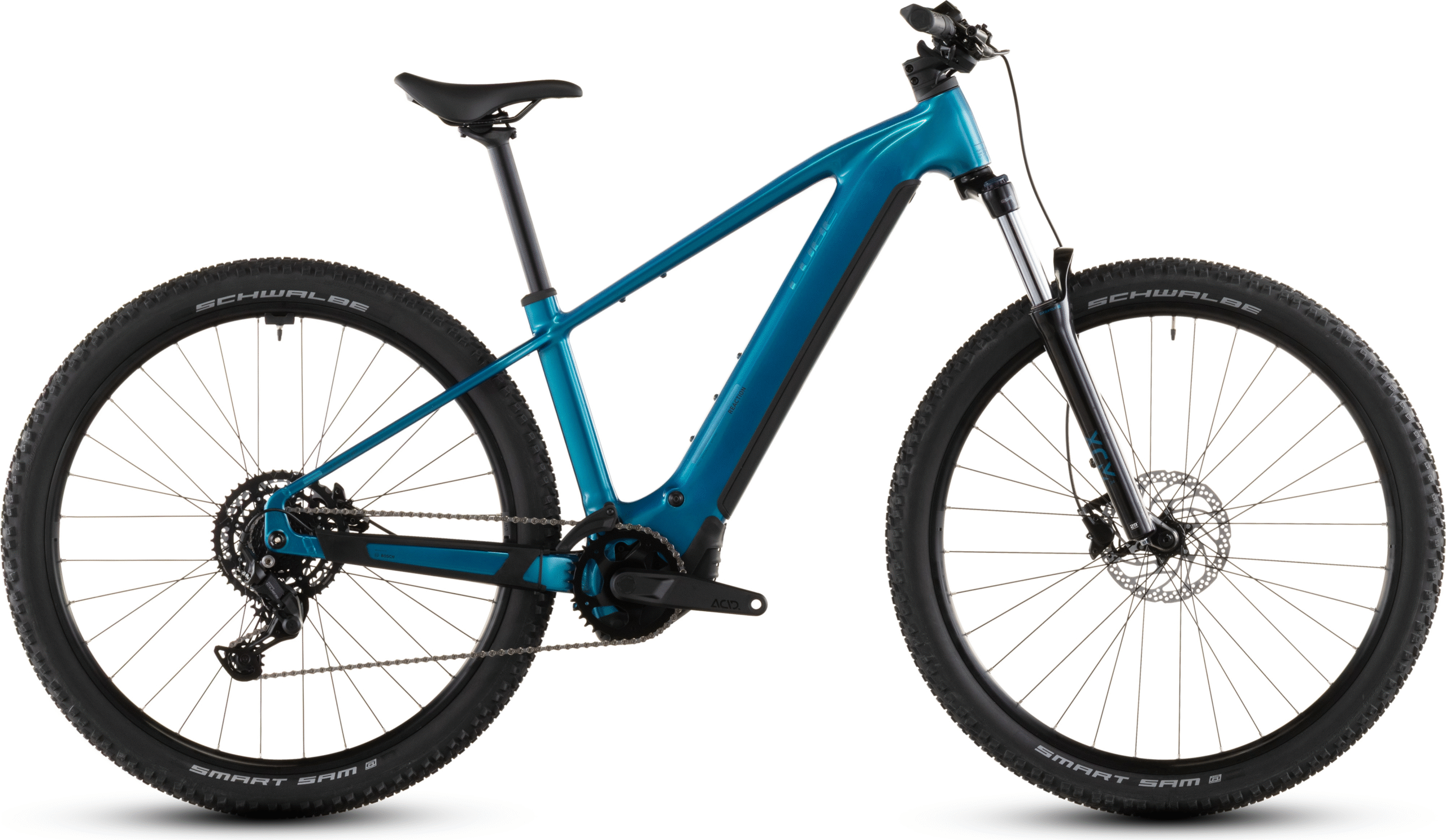 Cube Reaction Hybrid Performance 600 (2026) | VTT électrique semi-rigide 27,5/29 pouces | electricblue´n´dazzle
