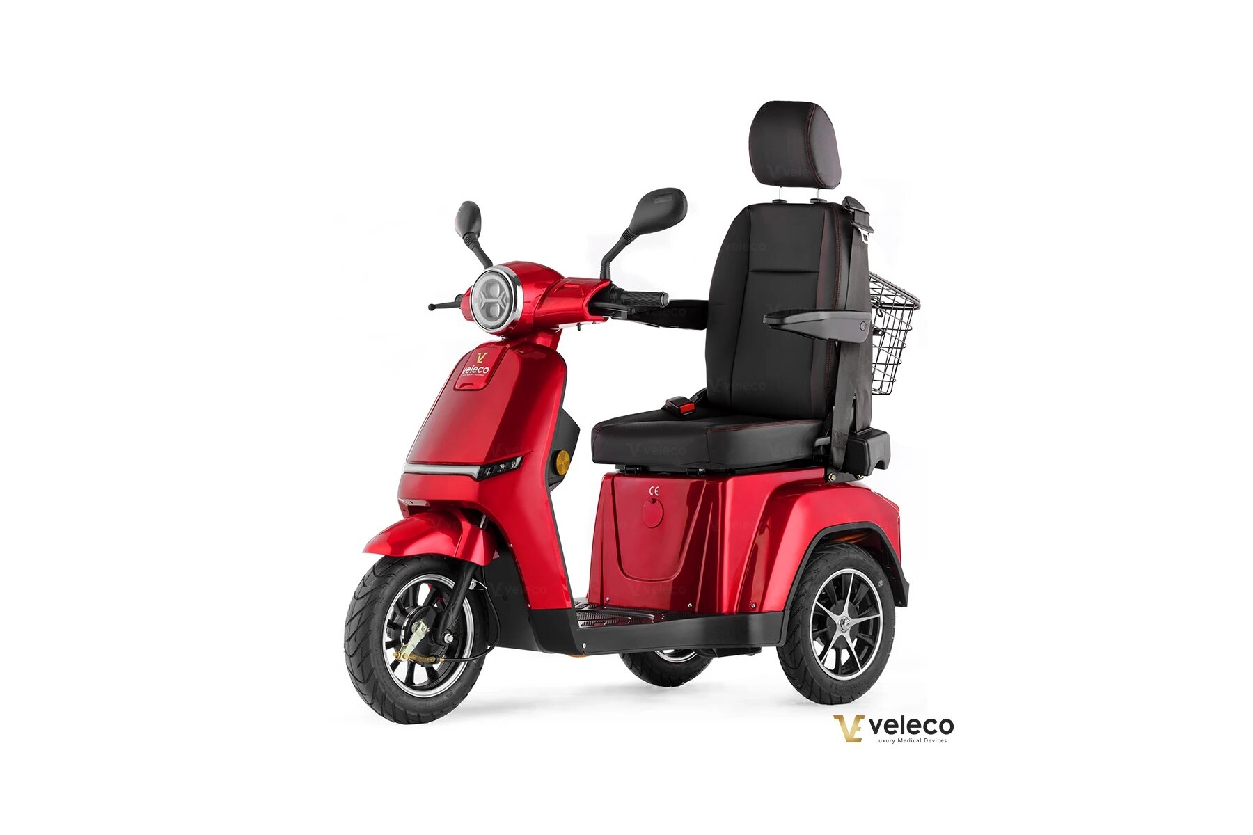 Scooter électrique Turris Veleco à 3 roues stable PMR et sénior avec siège dosseret confortable