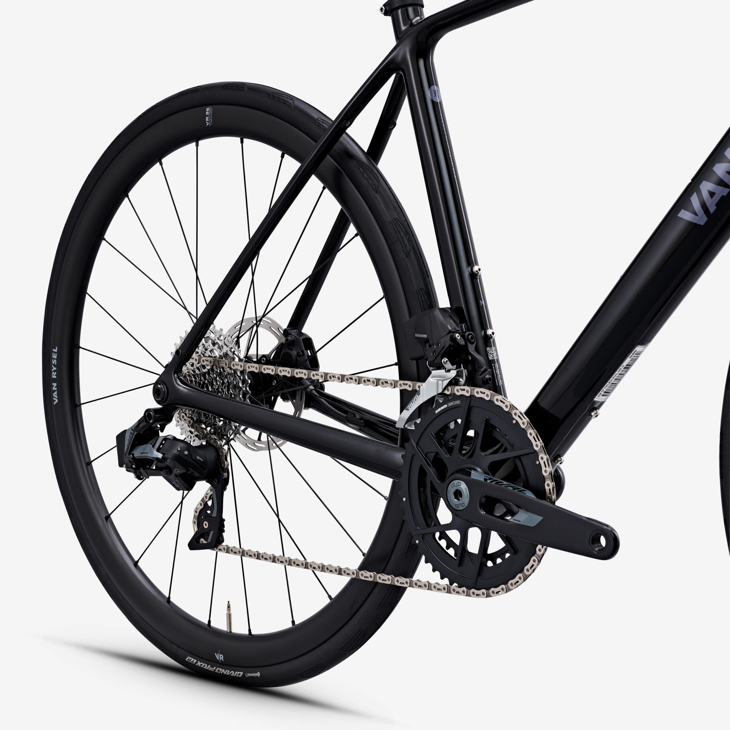 Vélo de route carbone SRAM Rival AXS E1 2x12v, EDR CF noir – Image 2