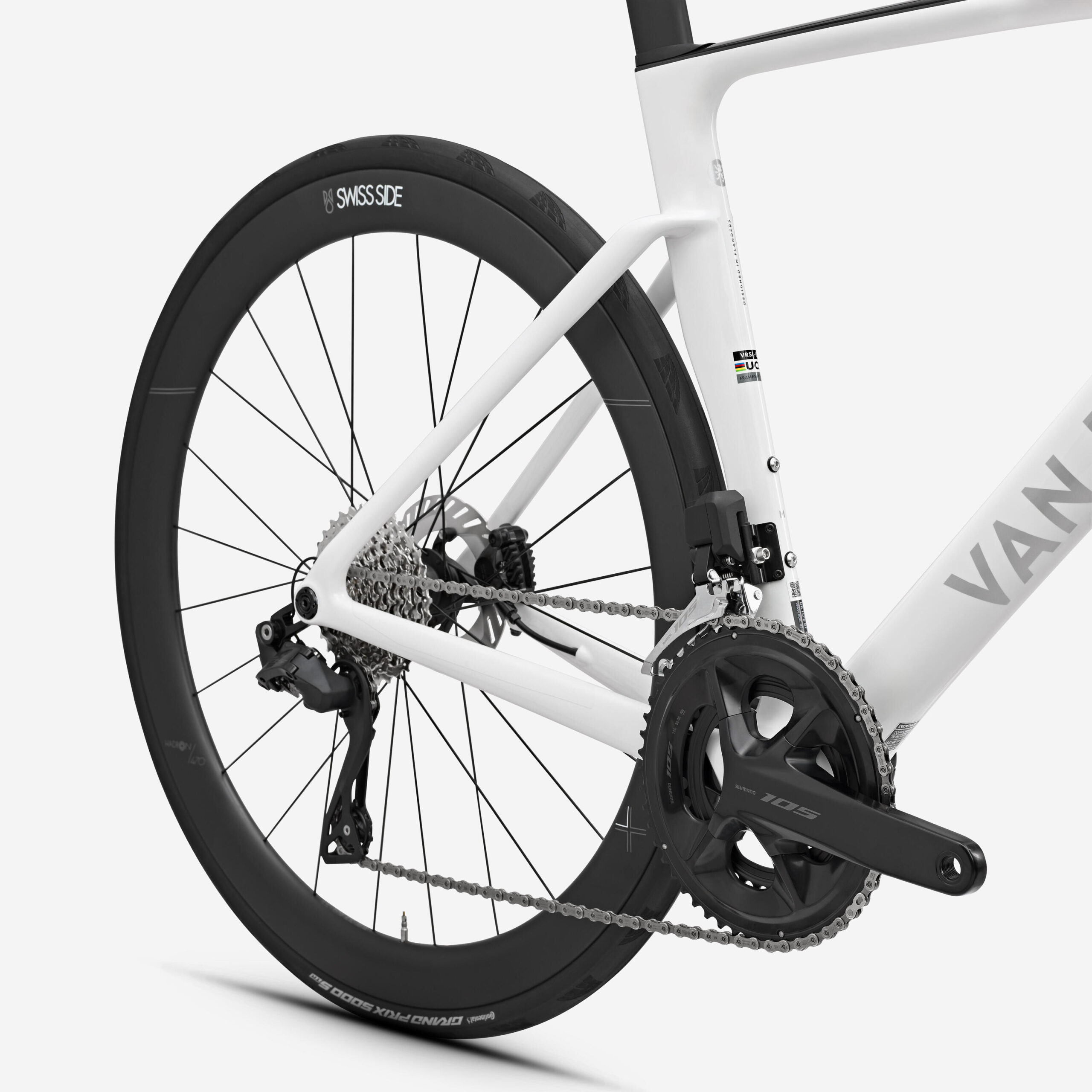 Vélo de route Shimano 105 Di2 2x12v capteur de puissance, RCR blanc – Image 3