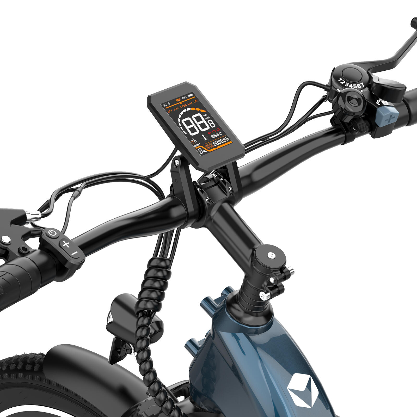 Vélo Electrique Ville 26” 48V15AH 25KM/H Ecran&APP Amortisseur EVERCROSS-EK16 – Image 4