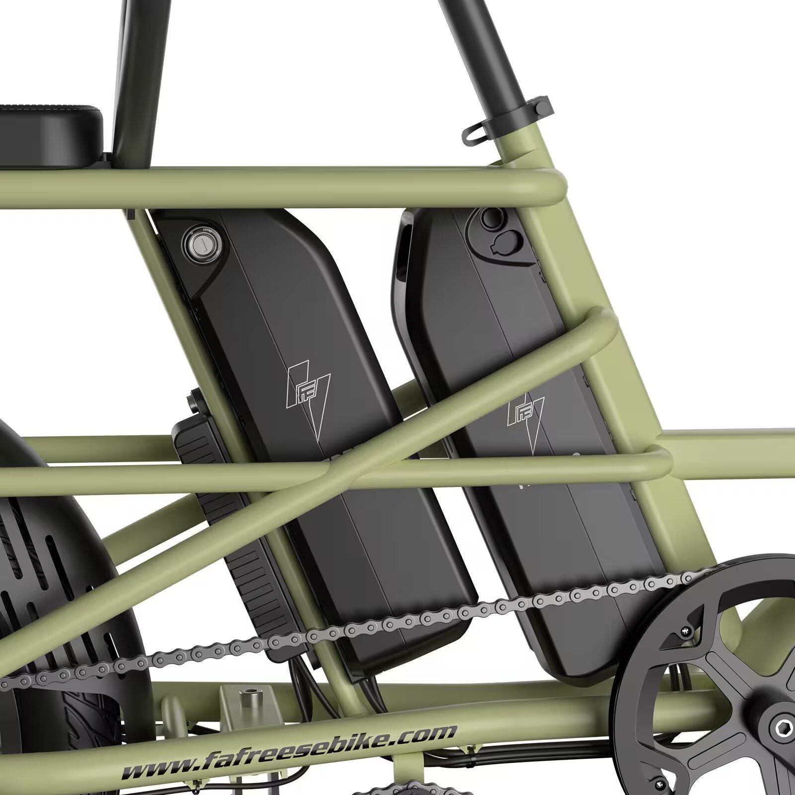 Vélo Cargo FF20 CUV Batteries 2x15Ah 170km Pneus Fat Siège Enfant 200kg – Image 4
