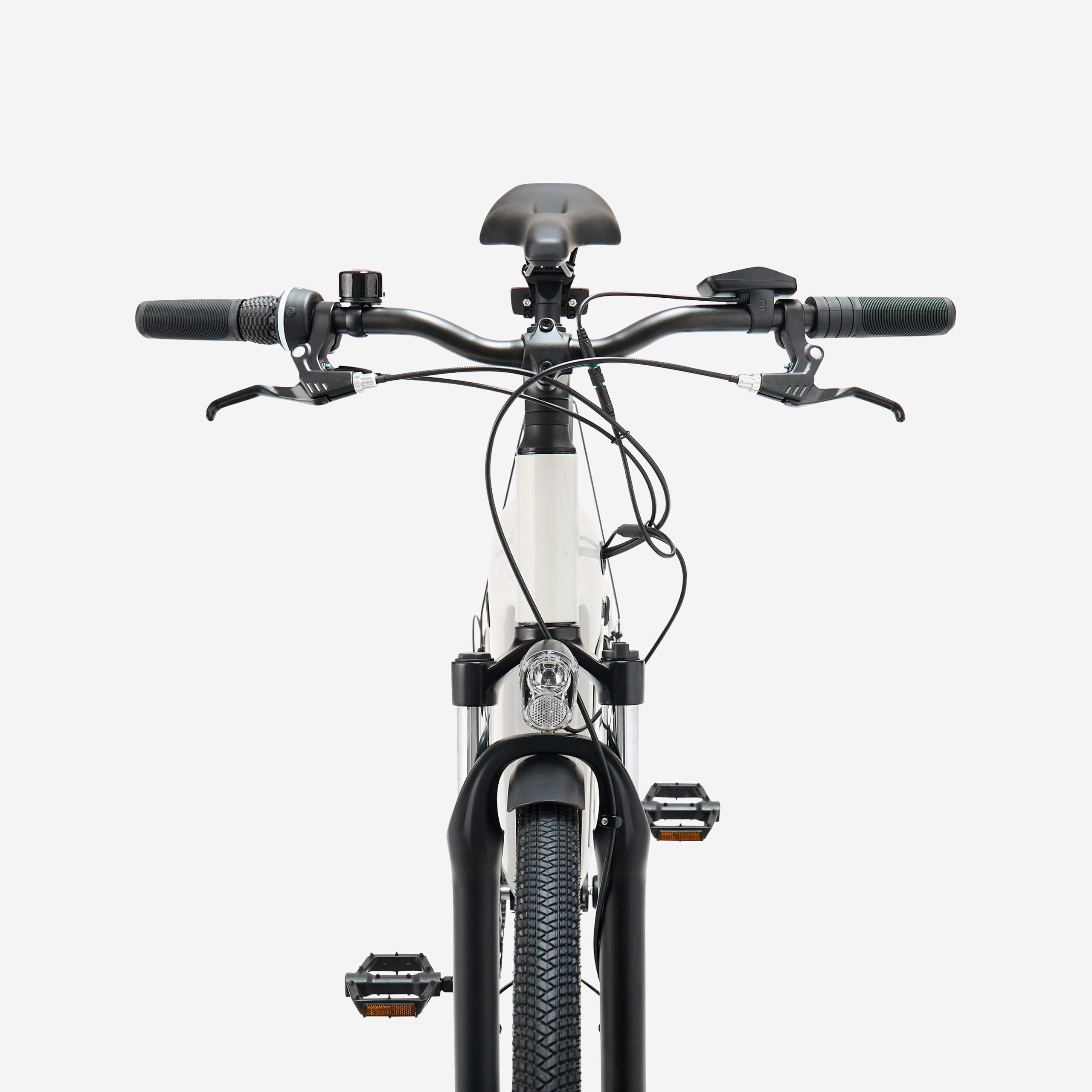 Vélo tout chemin électrique cadre bas, e-actv 100 gris perle – Image 6