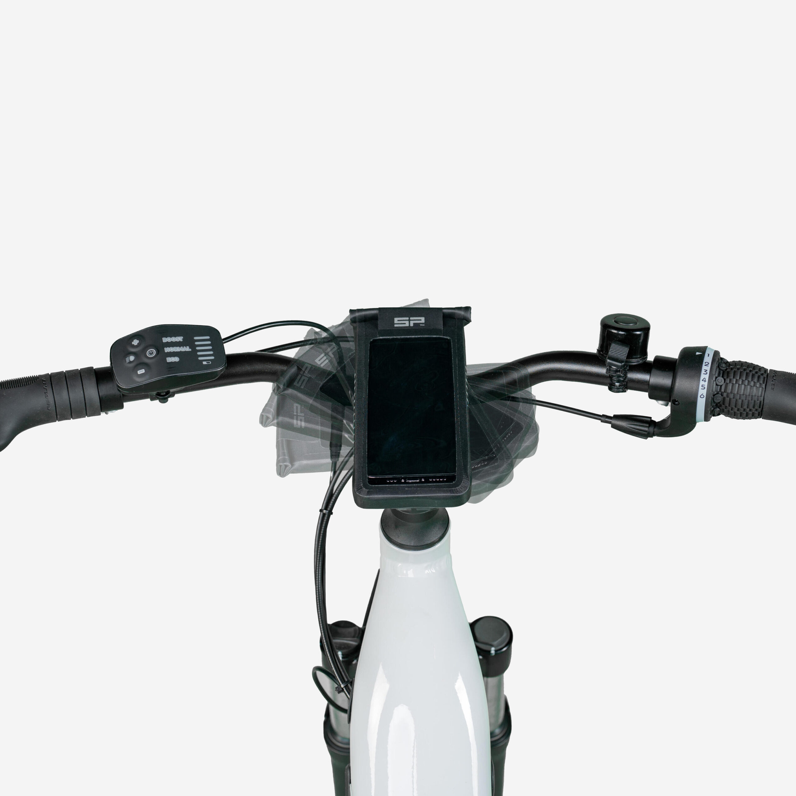 Vélo tout chemin électrique cadre bas, e-actv 100 gris perle – Image 8