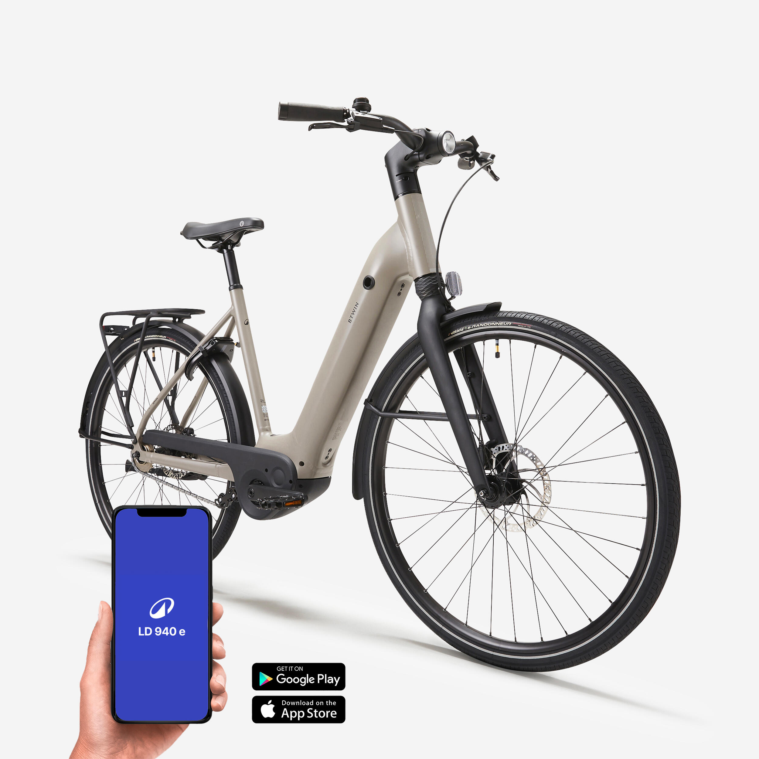 Seconde vie - Vélo ville électrique à moteur automatique owuru cadre bas LD 9...