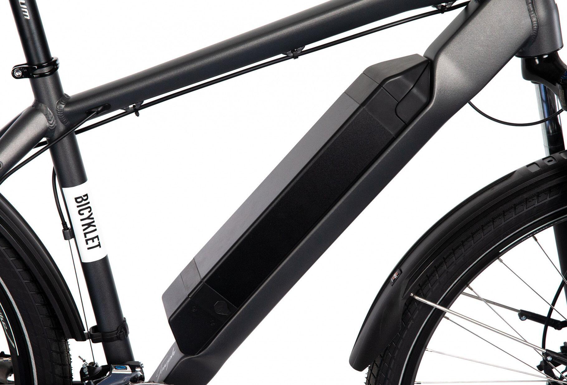 VTC Électrique Bicyklet Joseph Shimano Altus 7V 417 Wh 700 mm Noir Gris – Image 2