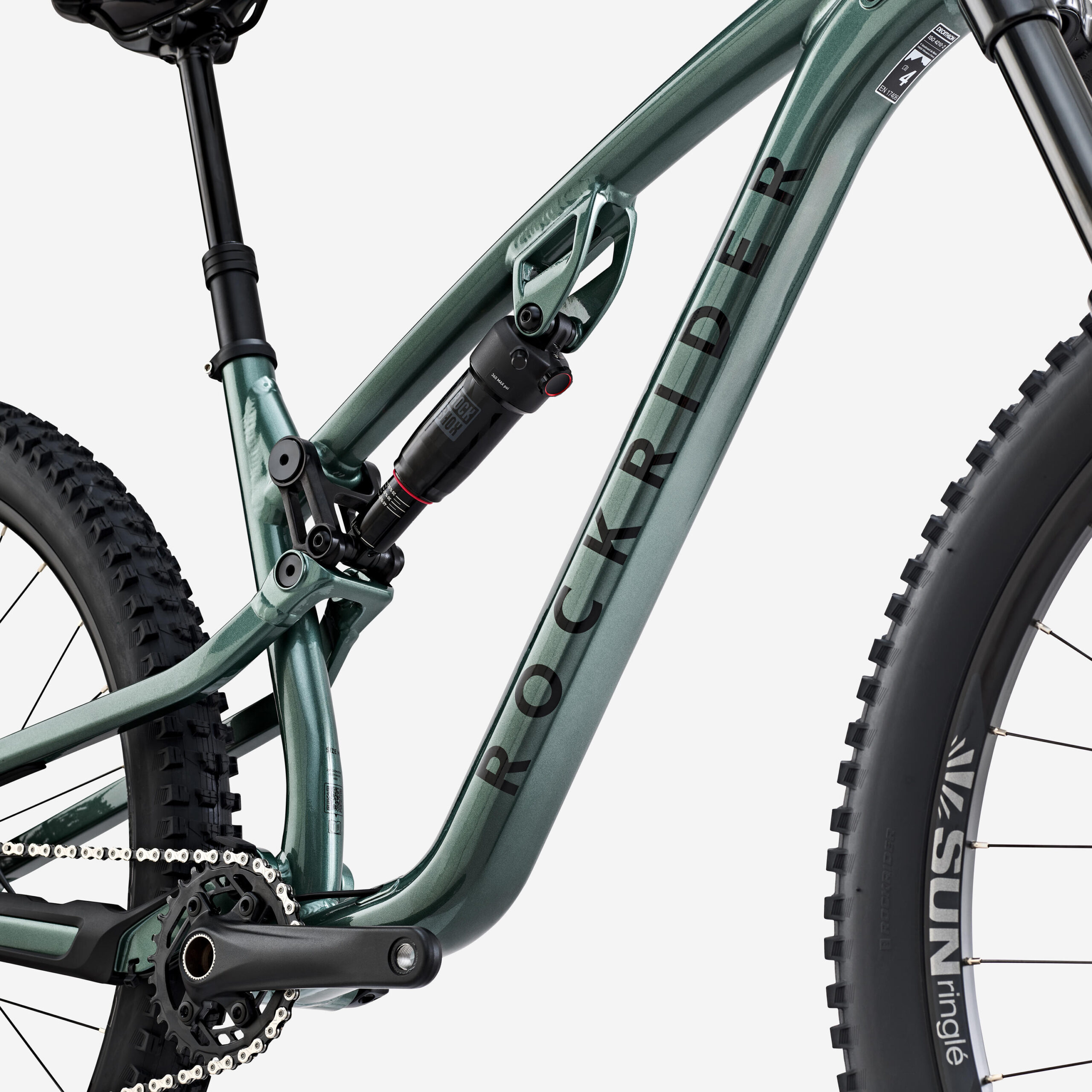 Seconde vie - Vélo VTT tout suspendu All Mountain FEEL 700 S, vert – Image 3