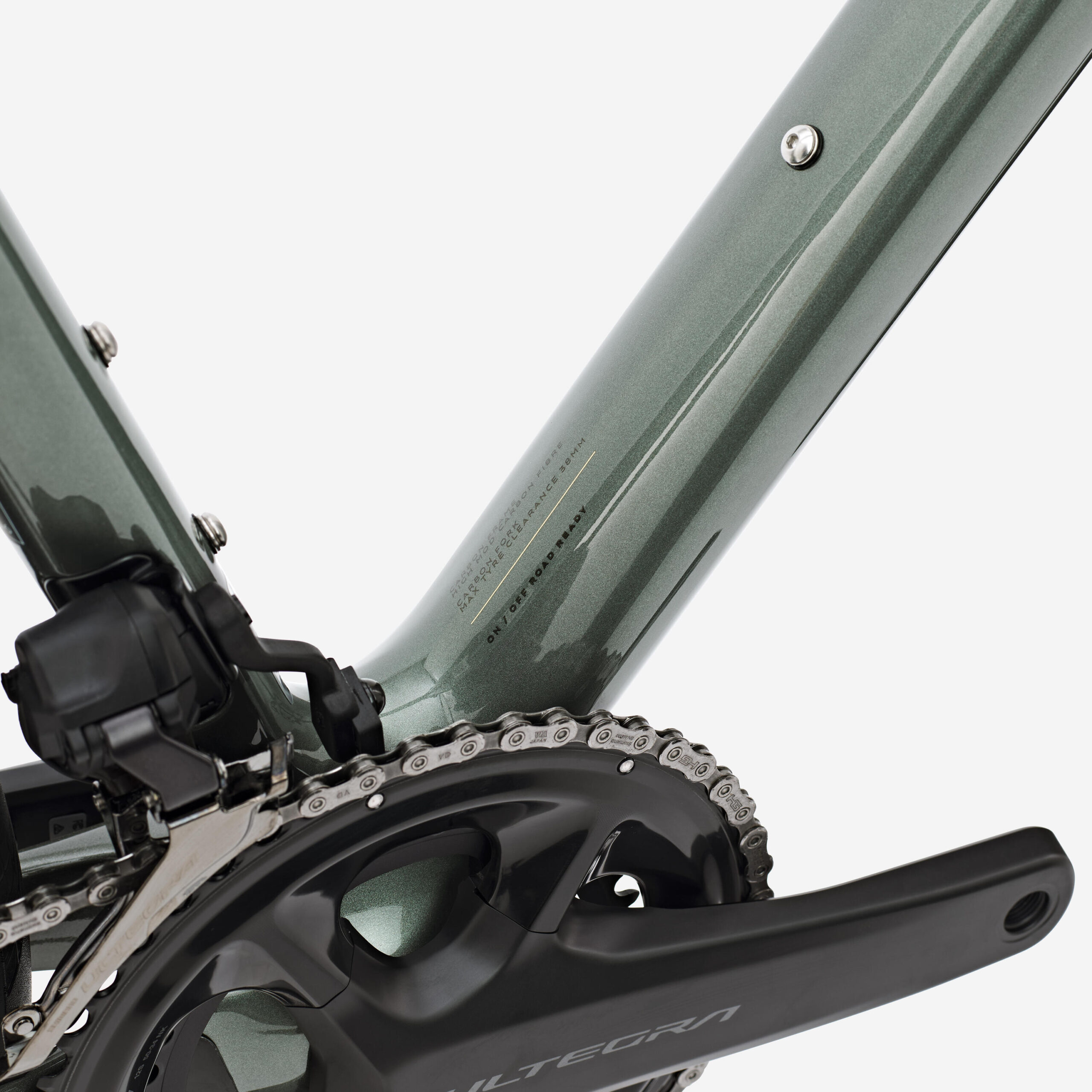 Vélo route endurance, Shimano Ultegra Di2, EDR CF ULTRA Vert kaki – Image 7