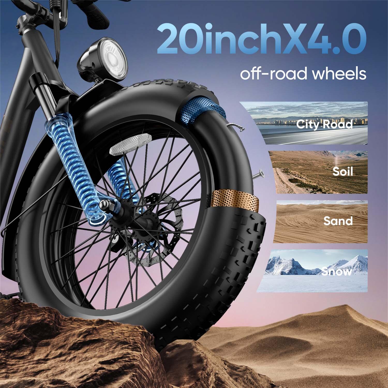 Vélo électrique URLIFE E20 Pro avec batterie 48 V 15,6 Ah et écran LCD – Image 3