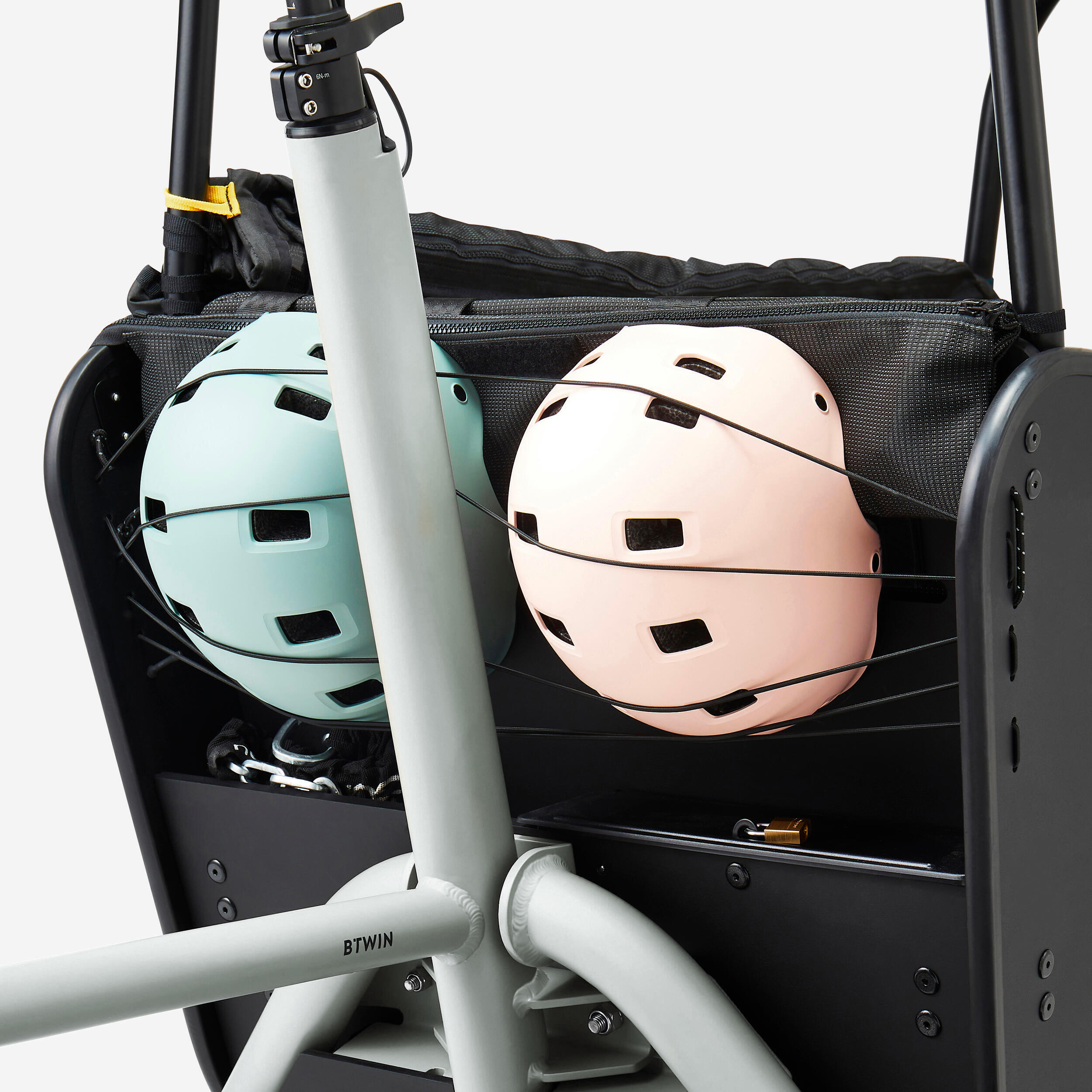 Vélo cargo électrique biporteur famille F900E polar white – Image 5
