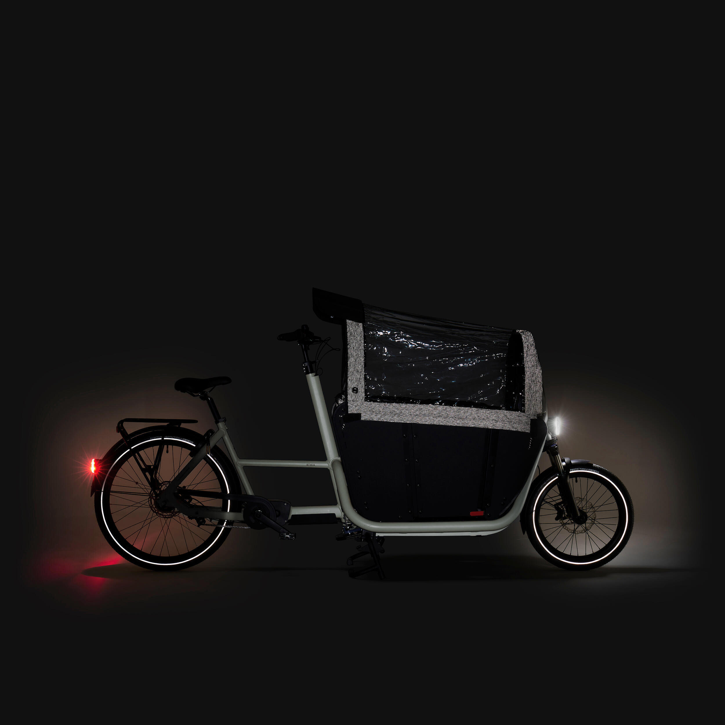Vélo cargo électrique biporteur famille F900E polar white – Image 9