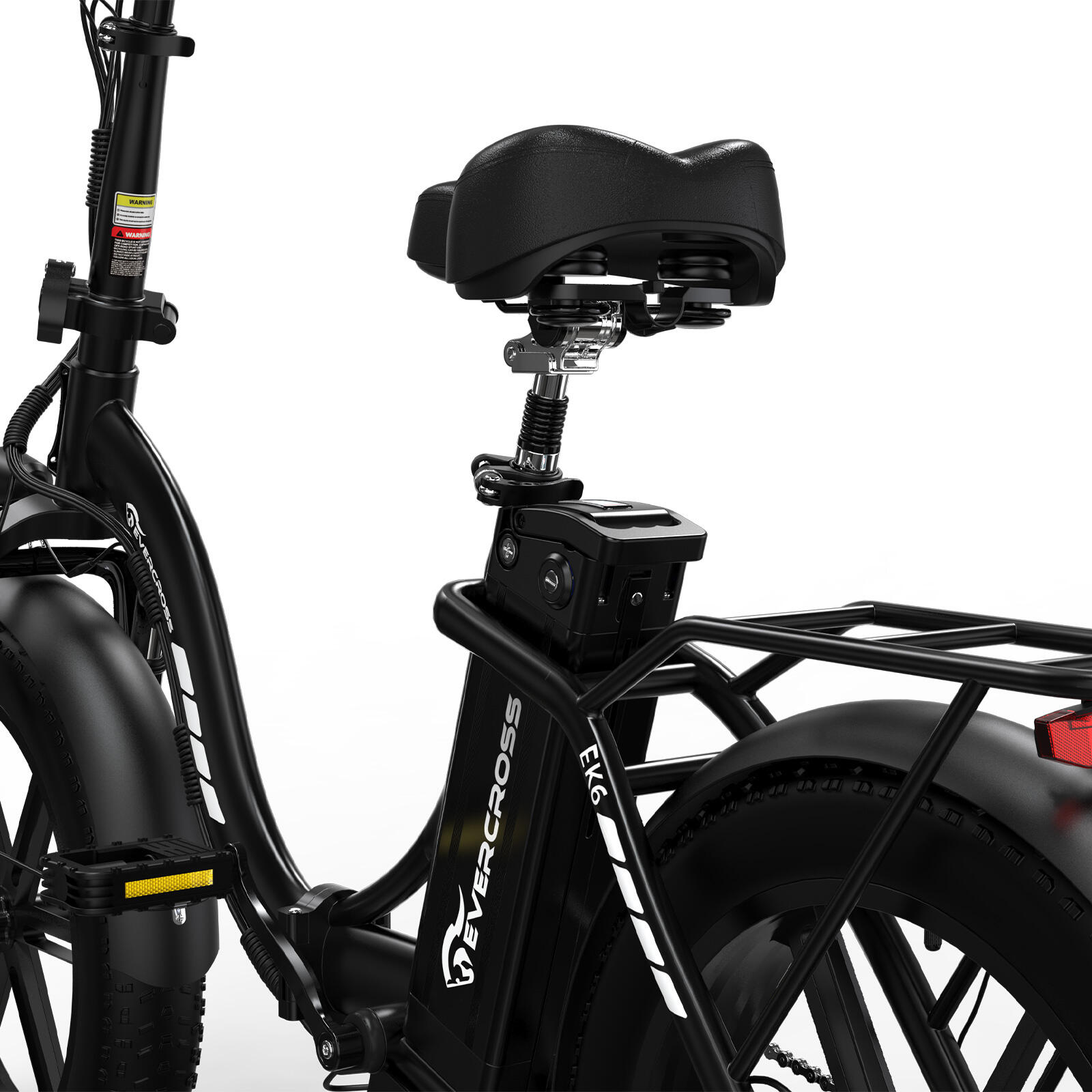 Vélo électrique pliable Adulte Fat tire 20*4.0 Batterie13Ah- EK6 Noir – Image 2