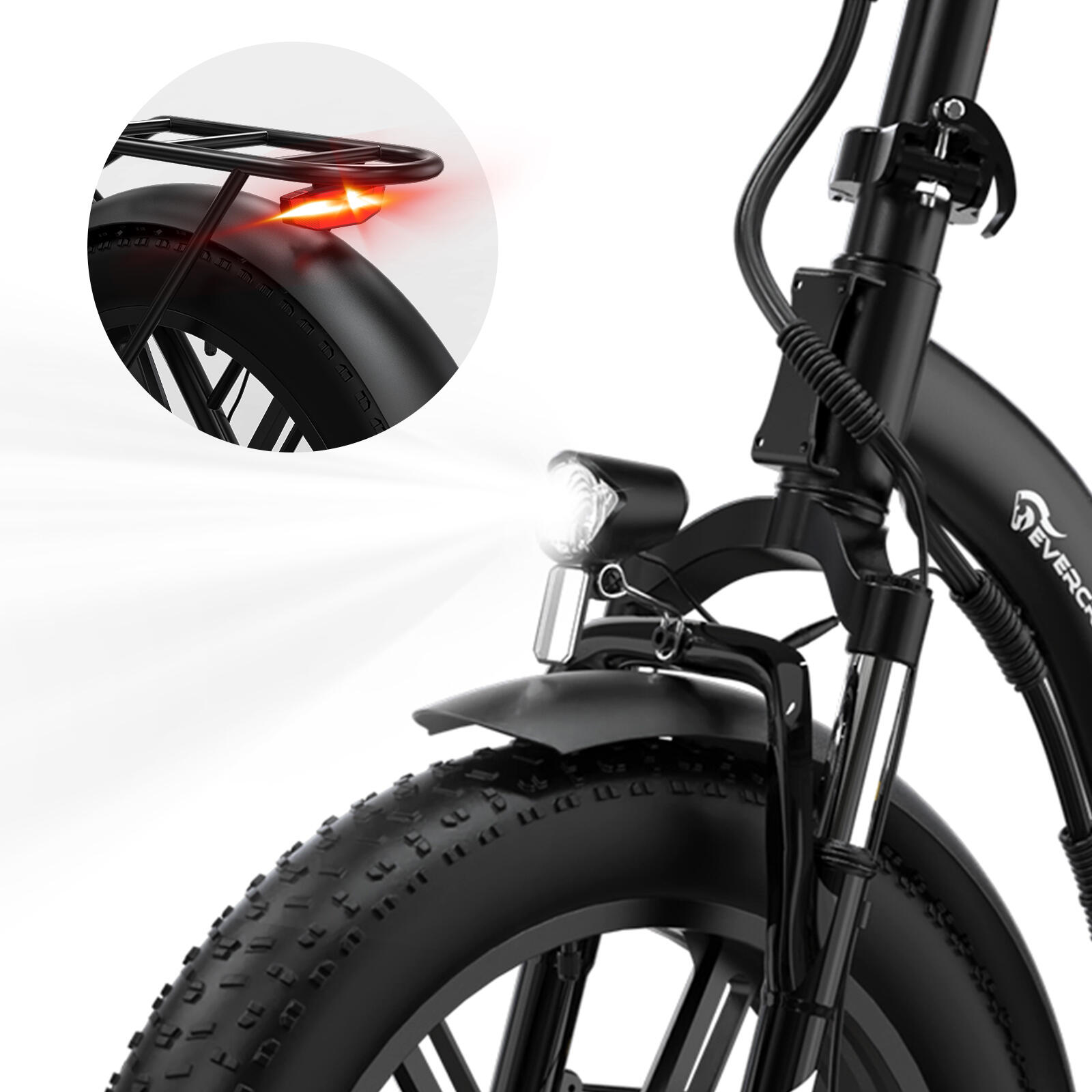 Vélo électrique pliable Adulte Fat tire 20*4.0 Batterie13Ah- EK6 Noir – Image 3