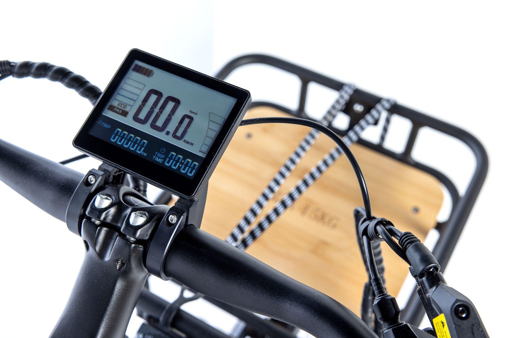 VELOCARGO ELECTRIQUE, E-Longtail, Autonomie jusqu'a 90km, Baterrie 48V 13Ah – Image 2