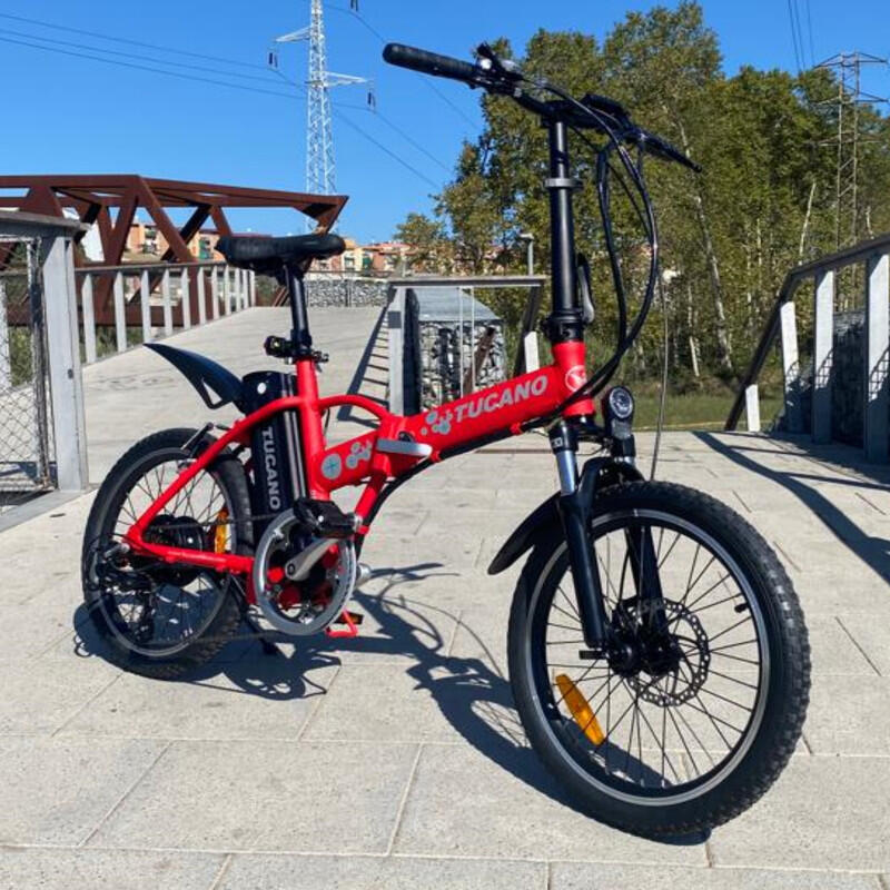 Vélo électrique pliant DeLuxe Rouge Mat – Image 2