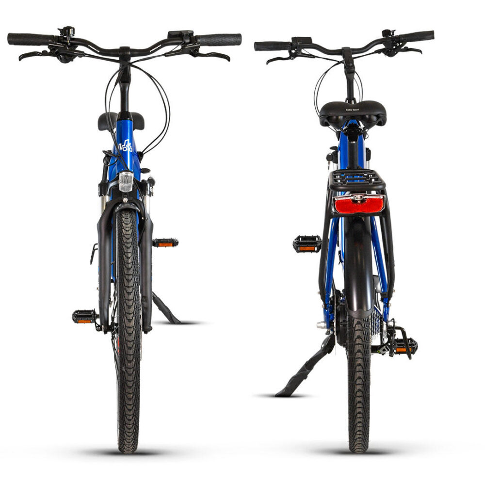 UB100B | Ebike Urbain Polyvalent | Autonomie jusqu'à 140 km | Bleu | 26"