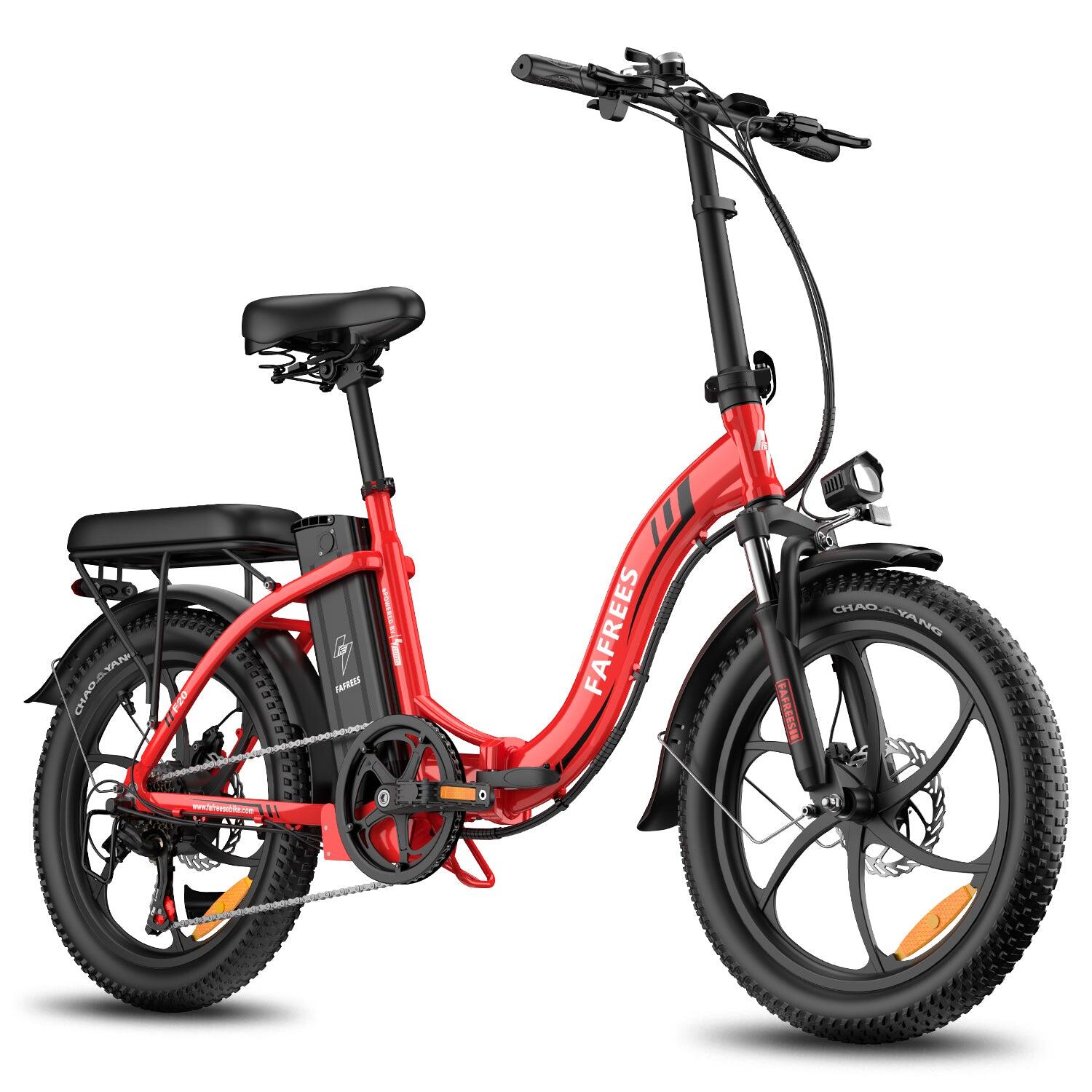 FAFREES F20 Vélo Électrique 250W 36V18Ah 20" Rouge – Image 2